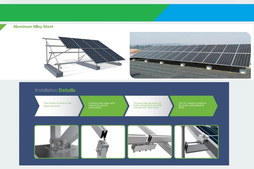 Solar Panel Support System Tile Roof Solar Panel Support Installation System